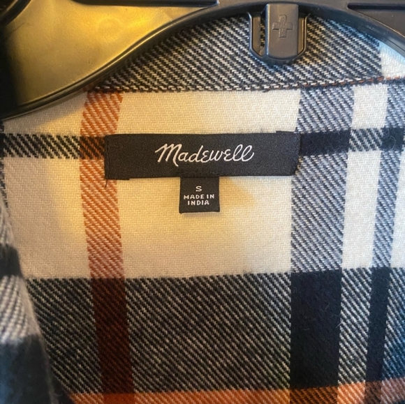 MADEWELL Bromley Oversized Plaid Flannel Shirt NWT - Picture 11 of 15
